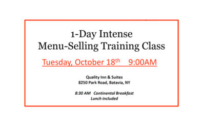 1-Day Intense Menu-Selling Training Class